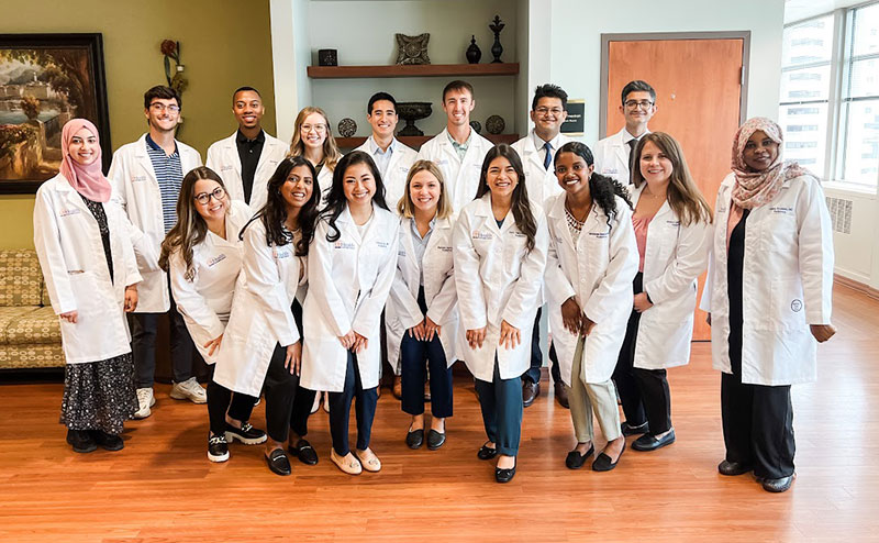 Our pediatric residents in a fun group photo